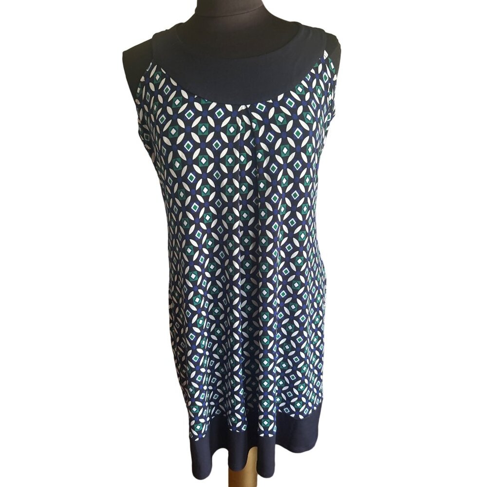 En Focus Petite Women's Sleeveless Geometric Print Dress Size 6P